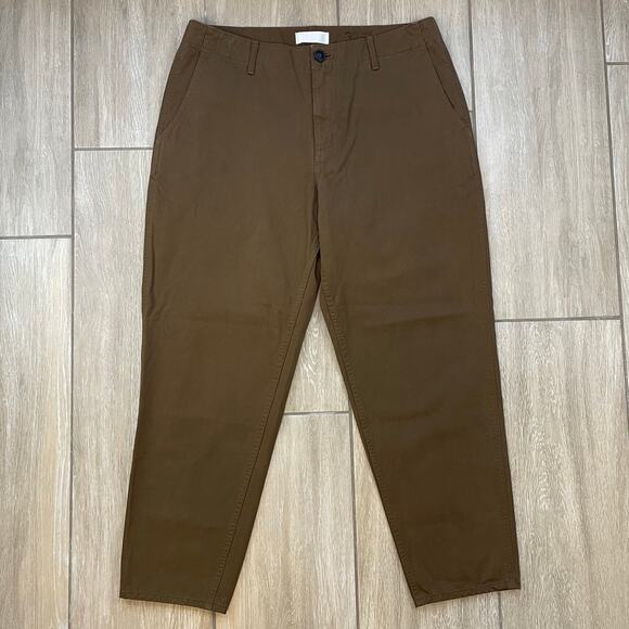 MOUSSY Vintage Women’s Pants Size 32 Brown Tapered Chino Made in Japan - Picture 1 of 8